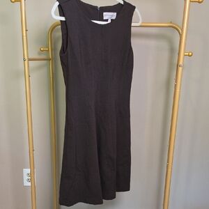 Philosophy Dark Brown Sleeveless Midi Fit-and-Flare Dress